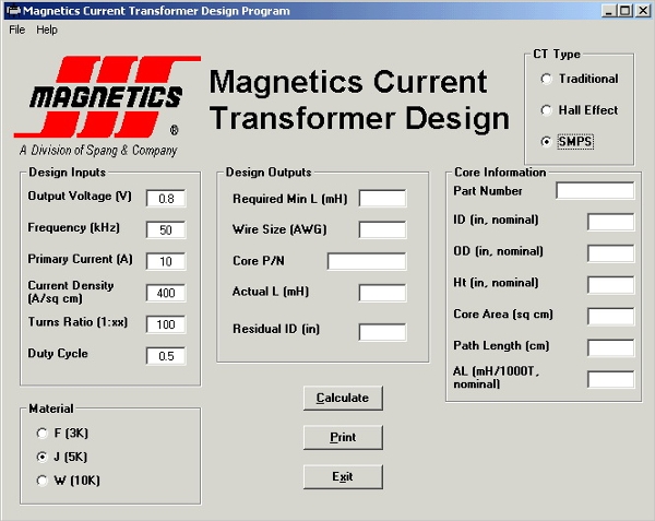 toroidal transformer design software